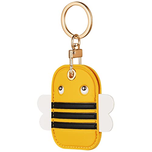 AXFEE AirTag Schutzhülle, Leder Keyring Schutzhülle Kompatibel mit AirTags, Leder Keyring für AirTag, Mini Apple AirTags Case, Leder Hülle Schlüsselanhänger Case, Cover mit Schlüsselanhänger von AXFEE