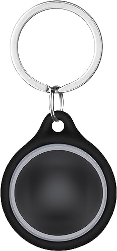 AXFEE AirTag Schutzhülle, Silikon Keyring Schutzhülle Kompatibel mit AirTags, Schutzhülle für Apple AirTags, Mini Apple AirTags Case, Hülle Schlüsselanhänger Case, Leicht Cover mit Schlüsselanhänger von AXFEE