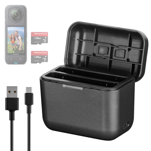 AXFEE Akku Ladegerät für Insta360 X4, Akkuladegerät Ersatz für Insta 360 x4 Akku, Hochleistungs Akkus Ladegerät, Kompatibel mit insta360 X4 Kamera AXFEE Akku Ladegerät für Insta360 X4, Akkuladegerät Ersatz für Insta 360 x4 Akku, Hochleistungs Akkus Ladegerät, Kompatibel mit insta360 X4 Kamera von AXFEE