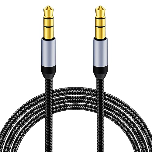 AXFEE Aux Kabel 3,5mm Klinkenkabel [1M] Stereo Audio Kabel Klinke auf Klinke Nylon Geflochtenes Hochwertige, für Kopfhörer, Auto, Handy, PC, Lautsprecher, Smartphones, Stereoanlagen, MP3-Player usw von AXFEE