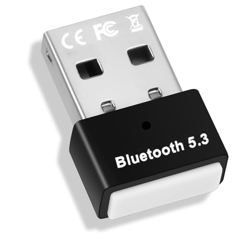 AXFEE Bluetooth Adapter 5.3, USB Bluetooth Dongle, Unterstützt Windows 11/10/8.1, Bluetooth Stick für PC, Laptop, Desktop, Headset, Lautsprecher, Tastatur, Kopfhörer, Maus von AXFEE