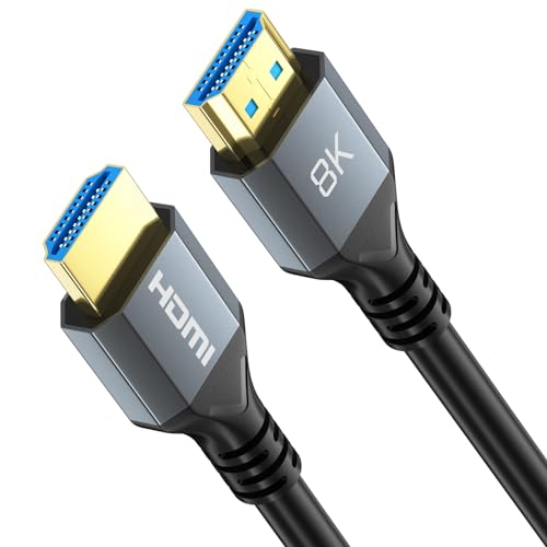 AXFEE HDMI-Kabel(1m/2m), 8K HDMI 2.1 Kabel, 48Gbps Ultra High Speed Geflochtenes HDMI Kabel, Unterstützt Dynamic HDR eARC Dolby Atmos 8K@60Hz, 4K@120Hz Kompatibel mit PS5 Xbox HDTV Monitor etc von AXFEE