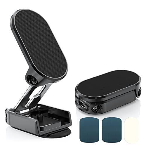 AXFEE Handyhalterung Auto Magnetisch, Magnetischer Handyhalter【Upgrade Magnet】 Faltbar Handyhalter Magnet mit Biegbare Klebrige Basis, 360° Handyhalterung Auto Kompatibel mit iPhone Alle Smartphones von AXFEE