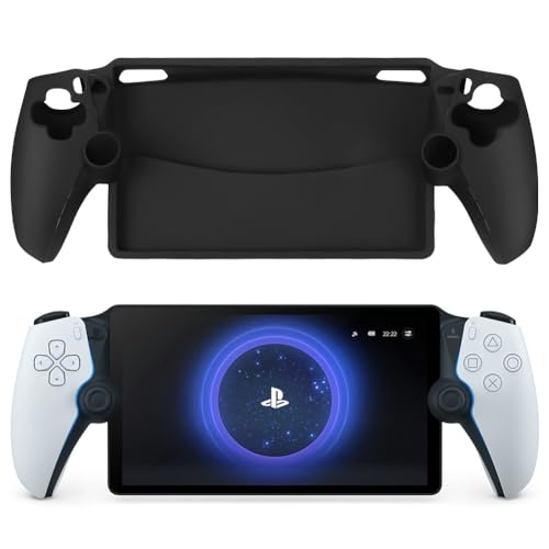 AXFEE Hülle Silikon für PS5 Portal, Ultradünn Silikon Hülle Case Cover, Anti-Kratzer Anti-Rutsch Schutzhülle Hülle Skin Kompatibel mit Playstation Portal Remote Player (Schwarz) von AXFEE