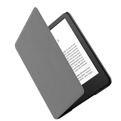 AXFEE Hülle für 6,8 Zoll Kindle Paperwhite(11. Generation 2021) PU Leder Schutzhülle Tasche, mit Auto Sleep/Wake Funktion, Haut Schutz Case für Kindle Paperwhite (Modell: M2L3EK/M2L4EK), Grau von AXFEE
