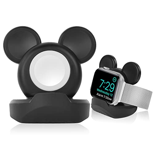 AXFEE Dockingstation für iWatch, Desktop-Halterung aus Silikon für iWatch und andere Smartwatches, Ladestation kompatibel mit iWatch SE/8/7/6/5/4/3/2/1 (kein Ladegerät) von AXFEE