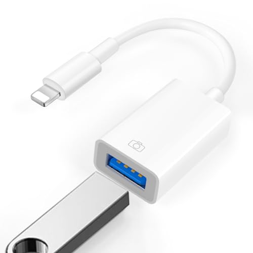 AXFEE Lightning-auf-SD [Apple MFi-Zertifiziert], USB-Kamera-Adapter für iPhone, iOS-OTG-Kabeladapter Unterstützt SD Laufwerk, Kartenleser, Maus, Tastatur von AXFEE