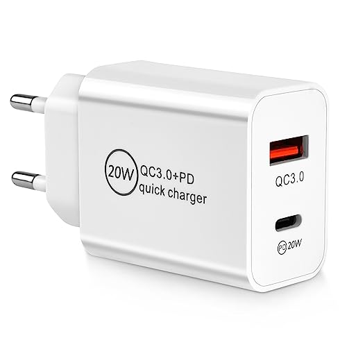 AXFEE PD20W Multi-Function Two-Port AXFEE 2 Port 20W USB C Ladegerät USB Netzteile Schnellladegerät, Reise Ladegerät PD3.0 USB C Kompatibel von AXFEE