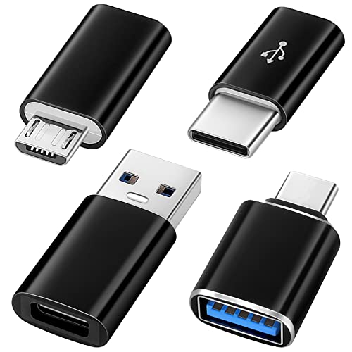 AXFEE USB C Adapter 4 Stück, USB C zu USB 3.0 OTG Adapter, Micro USB auf USB C Adapter Buchse zu Stecker, Kompatibel mit MacBook Pro, Samsung Galaxy, Handys, PC, iPad, Laptop, im Auto und Mehr AXFEE USB C Adapter 4 Stück, USB C zu USB 3.0 OTG Adapter, Micro USB auf USB C Adapter Buchse zu Stecker, Kompatibel mit MacBook Pro, Samsung Galaxy, Handys, PC, iPad, Laptop, im Auto und Mehr von AXFEE