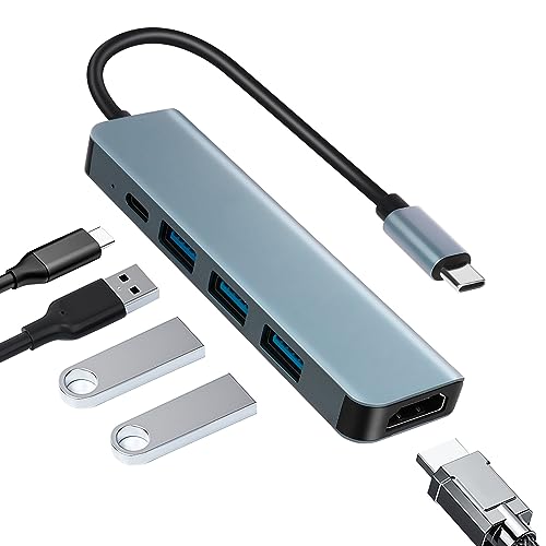 AXFEE USB C Hub, USB C HUB 5-in-1 mit PD 100W, HDMI, USB A 3.0, Multiport Hub USB C kompatibel mit MacBook Pro/Air, iPad Pro/Air, Surface Pro/Go, Galaxy Tab, Galaxy S23/S22, usw. von AXFEE