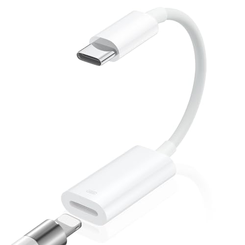 AXFEE USB C auf Light-ning Kopfhörer Adapter, Typ C auf Light-ning Audio Adapter für i-Phone 15 i-Pad Air i-Pad Mini 6 MacBook, Galaxy S22 ULT, 3-in-1 Lade/Datenübertragungs/Audio Adapter von AXFEE