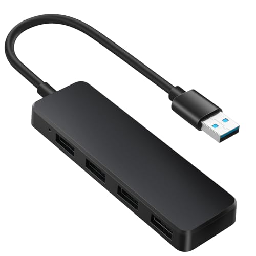 AXFEE USB Hub, 4 Port USB 3.0 Hub USB Verteiler, USB HUB 3.0 Splitter, Extra Super Speed 5Gbps Datenhub für MacBook, Mac Pro/Mini, iMac, Surface Pro, XPS, Notebook PC, USB Flash Drives, Mobile HDD von AXFEE