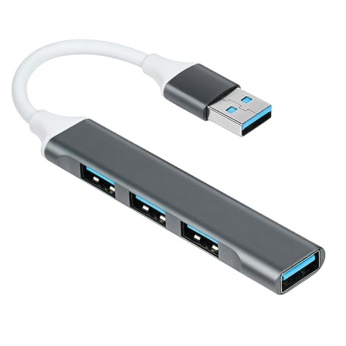 AXFEE USB Hub, 4 Port USB 3.0 Hub USB Verteiler, USB HUB 3.0 Splitter, Extra Super Speed 5Gbps Datenhub für MacBook, Mac Pro/Mini, iMac, Surface Pro, XPS, Notebook PC, USB Flash Drives, Mobile HDD von AXFEE