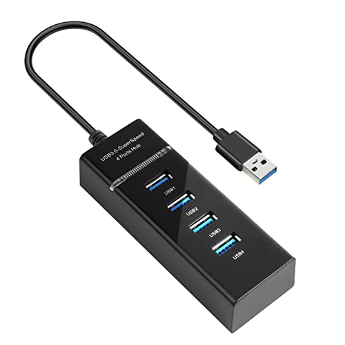 AXFEE USB Hub, 4 Port USB 3.0 Hub USB Verteiler, USB HUB 3.0 Splitter, Extra Super Speed 5Gbps Datenhub für MacBook, Mac Pro/Mini, iMac, Surface Pro, XPS, Notebook PC, USB Flash Drives, Mobile HDD von AXFEE