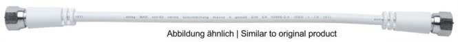AXING F-Patch-Kabel 0,50m ws MAK 50-80 axiale Stecker 2fach geschirmt Vodafone (Inhalt 10 Stück) von AXING AG