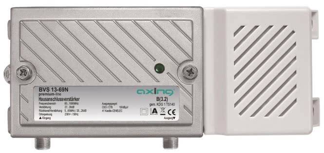 AXING Hausanschlussverstärker BVS 13-69N 27-30dB 85-1006MHz Rückkanal 5-65MHz AXING Hausanschlussverstärker BVS 13-69N 27-30dB 85-1006MHz Rückkanal 5-65MHz von AXING AG
