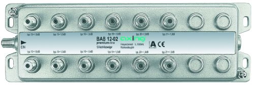 Axing BAB 12-02 12-Fach Abzweiger mit 13-21 dB Abzweigdämpfung (5-1006 MHz) von Axing