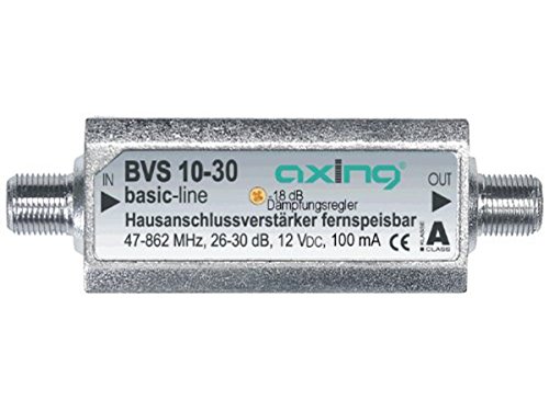 Axing BVS 10-30 Mini Hausanschluss Verstärker Inline fernspeisbar (30 dB) von AXING