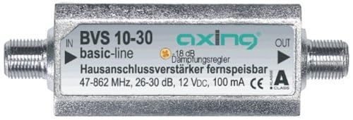 Axing BVS 10-30 Mini Hausanschluss Verstärker Inline fernspeisbar (30 dB) von AXING