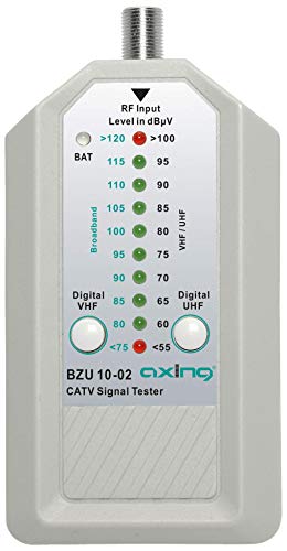 Axing BZU 10-02 CATV-Signaltester Digital Kabelfernsehen Messgerät, Weiß von AXING