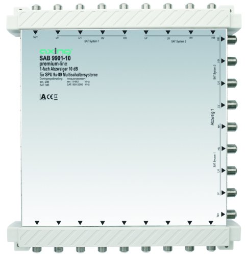 Axing SAB 9901-10 1-Fach Abzweiger (10 dB, 8x Sat / 1x terrestrisch) von Axing