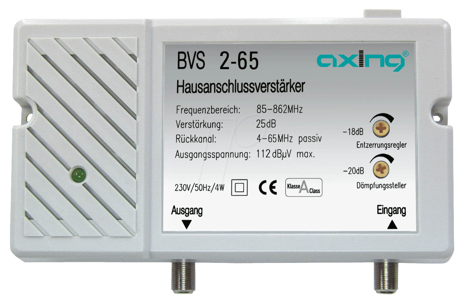 BVS 2-65 - Hausanschlussverstärker, Breitbandkabel-Verstärker, 25 dB von AXING