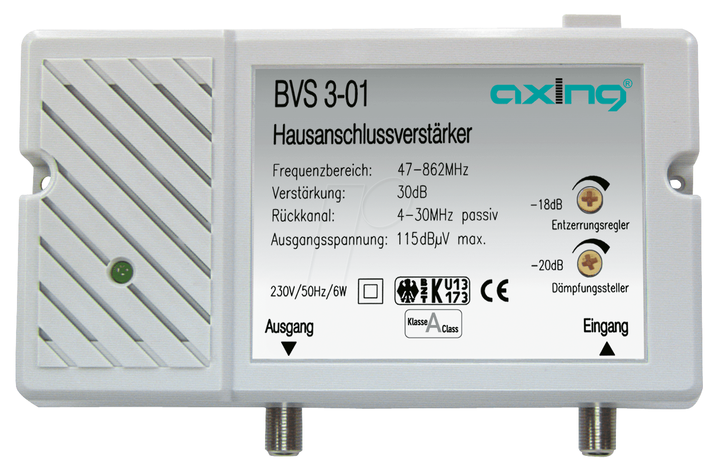 BVS 3-01 - Hausanschlussverstärker, Breitbandkabel-Verstärker, 30 dB von AXING