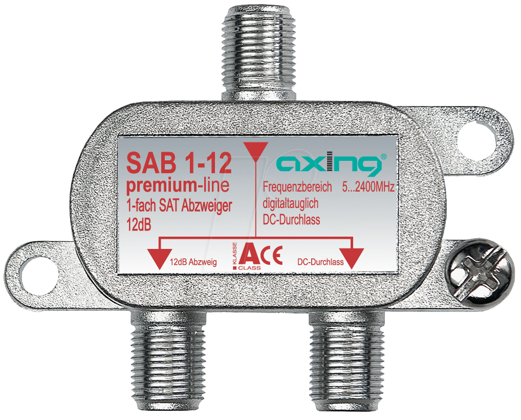 SAB 1-12 - Abzweiger 5-2400 MHz, 1-fach, 13 dB von AXING