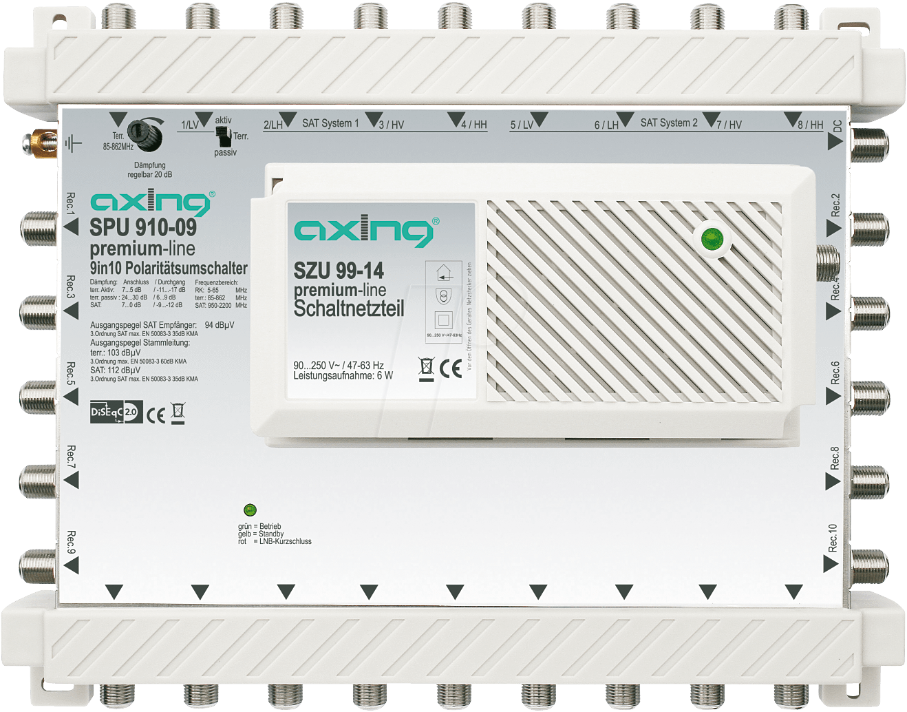 SAT SPU910-09 - Multischalter, 9 / 10, Premium-Line von AXING