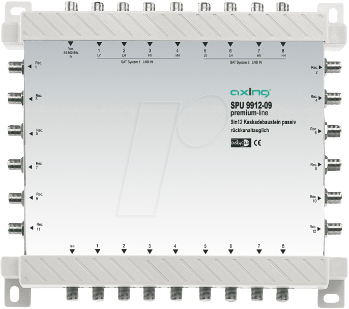 SAT SPU9912-09 - Multischalter, 9 / 12, Kaskadebaustein, Premium-Line von AXING