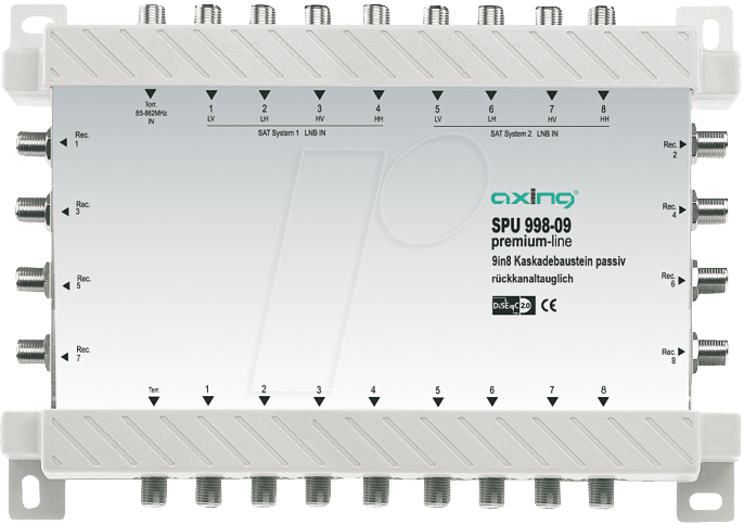 SAT SPU998-09 - Multischalter, 9 / 8, Kaskadebaustein, Premium-Line von AXING