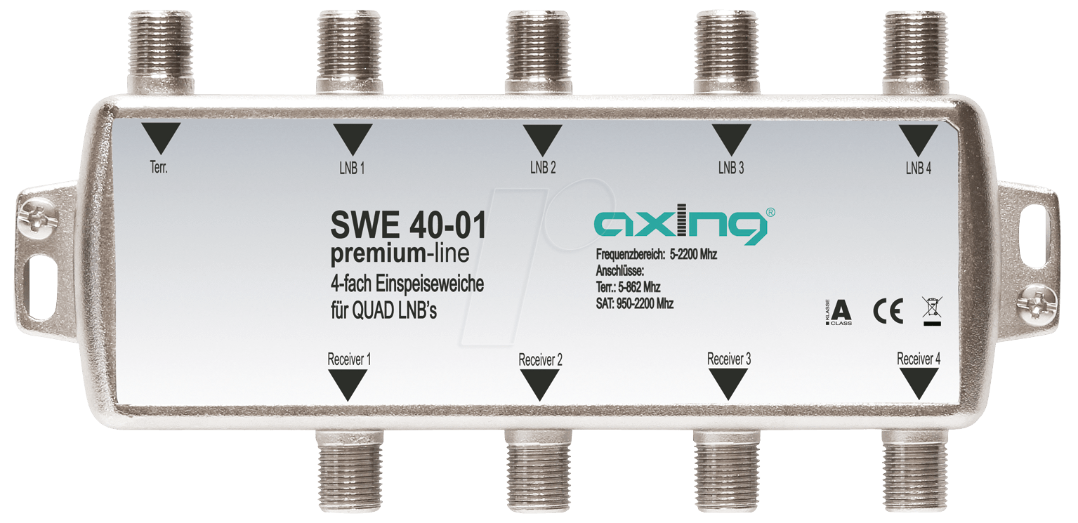 SWE 40-01 - Einspeiseweiche 4-fach für Quad-LNBs von AXING