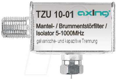 TZU 10-01 - Mantelstrom- und Brummentstörfilter, F-Anschluss von AXING