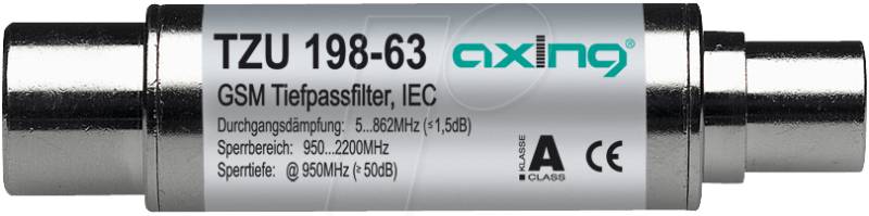 TZU 198-63 - GSM Tiefpassfilter für DVB-T Empfangsgeräte von AXING