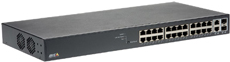 Axis T8524 PoE+ Network Switch - Switch - verwaltet - 24 x 10/100/1000 (PoE+) + 2 x Combo Gigabit SFP (Uplink) - Desktop, an Rack montierbar - PoE+ (370 W) (01192-002) von AXIS