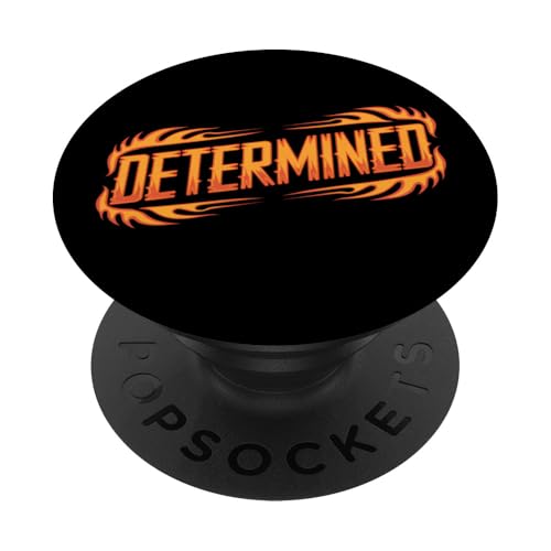 Determined Flames Gym Inspirational Firefighter Feuerwehrmann PopSockets Klebender PopGrip von AXISNSPIRE