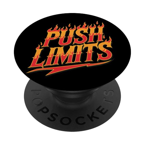 Push Limits Gym Motivierende Flammen Feuerwehrmann Feuerwehrmann PopSockets Klebender PopGrip von AXISNSPIRE