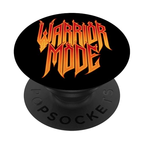 Warrior Mode Gym Inspirierende Flammen Feuerwehrmann Feuerwehrmann PopSockets Klebender PopGrip von AXISNSPIRE