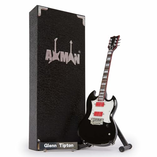 AXMAN Glen Tipton Miniatur-Gitarren-Nachbildung, handgefertigt, Ornament, 1/4-Maßstab, inkl. Displaybox, Namensschild und Miniatur-Gitarrenständer AXMAN Glen Tipton Miniatur-Gitarren-Nachbildung, handgefertigt, Ornament, 1/4-Maßstab, inkl. Displaybox, Namensschild und Miniatur-Gitarrenständer von AXMAN