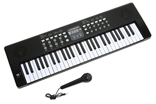 AXMAN LP5450 Keyboard inkl. Mikrofon und Netzteilanschluss, 54 Tasten, batteriebetrieben 6 x AA (Netzteil und Batterien nicht enthalten) von AXMAN