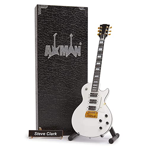 Axman Steve Clark (Def Leppard): Miniatur-Gitarren-Nachbildung, handgefertigt, Ornament, 1/4-Maßstab, inklusive Displaybox, Namensschild und Miniatur-Gitarrenständer von AXMAN