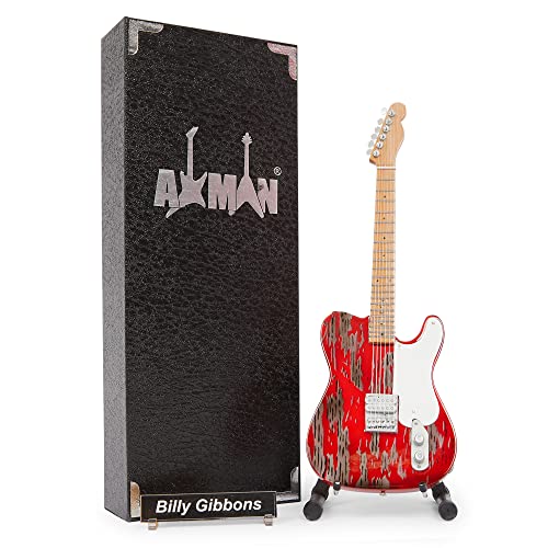 Billy Gibbons (ZZ Top) - Miniatur-Gitarren-Replik – Musikgeschenke – handgefertigte Verzierung von AXMAN