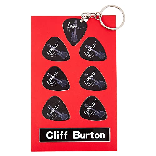 C Burton Gitarre Plektrum Geschenkset | 6 Künstler Plektren | 1 Künstler Schlüsselanhänger von AXMAN