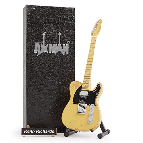 Keith Richards (The Rolling Stones) - Miniatur-Gitarren-Replik – Musikgeschenke – handgefertigte Verzierung von AXMAN