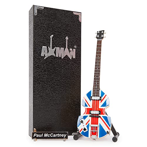 P McCartney Union Jack Violine Bass - Miniatur-Gitarren-Replik – Musikgeschenke – handgefertigte Verzierung von AXMAN