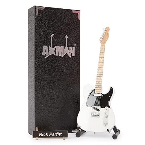 Rick Parfitt Miniatur-Gitarren-Nachbildung, handgefertigt, Ornament, 1/4-Maßstab, inklusive Displaybox, Namensschild und Miniatur-Gitarrenständer von AXMAN