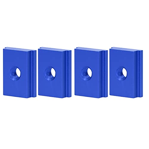 4 Stück Gleitmutter, Gleitmutter mit Schlitz M8. Tischkreissägen der Serie 30 Blau von AXOC