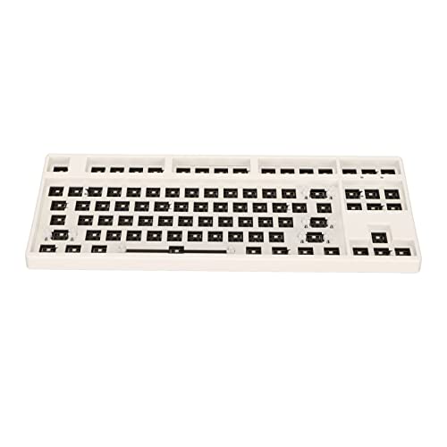 AXOC Bausatz der mechanischen Tastatur mit 87 Schlüsseln DIY, ABS-Aluminiumlegierungs Spiel-Tastatur für PC Weiß von AXOC