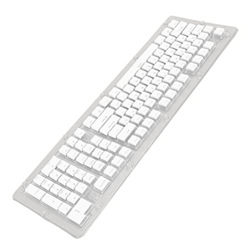 AXOC Dedizierte Tasten, einfache Installation der Tastenkappen, ergonomisches Design für Tastatur mit 104 Tasten Weiß von AXOC