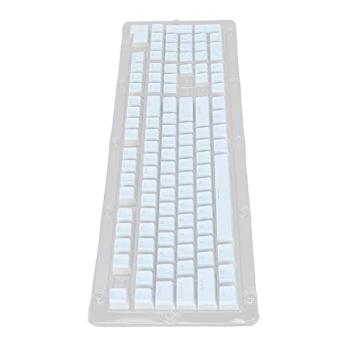 AXOC PBT-Tastenkappen, Tastenkappen aus doppelschichtigem PBT-Material mit hohem und niedrigem Layout für 104-Tasten-Tastatur Blau von AXOC